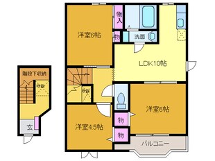 アンソレイエさくらＡの物件間取画像